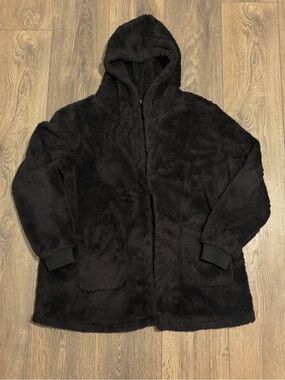 ✨2/$20✨ SHEIN Black Hooded Fuzzy Jacket